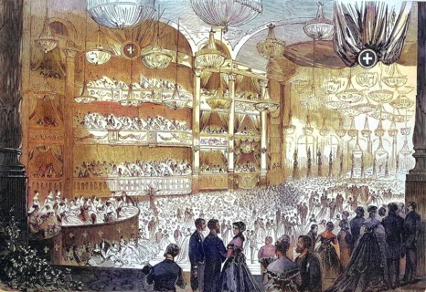 Opera Ball, organised by the International Relief Society for the Wounded, 1865, Paris, France,
