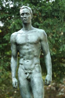 Sculpture Ring of Statues by Georg Kolbe 1954, figure, nude, man, Rothschildpark, Westend, Main,