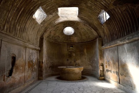 Stabian Baths, ancient city of Pompeii, Campania, Italy, Europe
