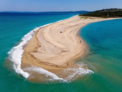 Aerial view, Cape Possidi, Kassandra, Chalkidiki, Greece, Europe