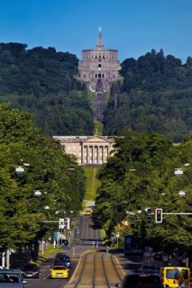 Wilhelmshöhe Avenue to Wilhelmshöhe Mountain Park with the Palace and the Hercules Building, UNESCO
