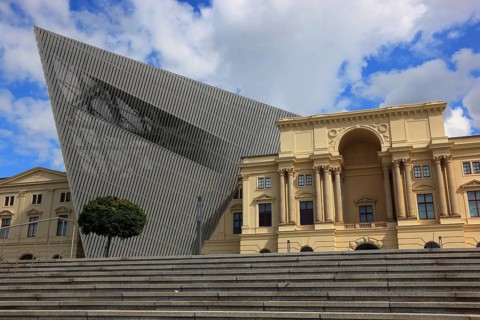 Military History Museum of the German Armed Forces, main arsenal building with wedge, architect