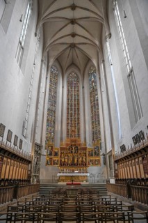 Altar of the twelve messengers, City Church of St. Jacob, Rothenburg ob der Tauber, Romantic Road,