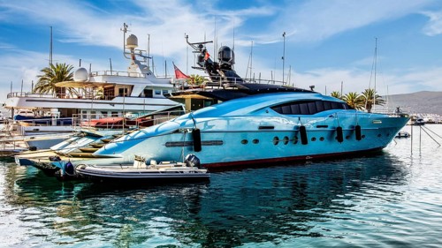 Luxury yacht marina, Porto Montenegro, Bay of Kotor, Montenegro, Tivat, Montenegro, Europe