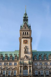 City Hall, State Government, North German Renaissance, Alsterfleet, Hamburg, Germany, Europe