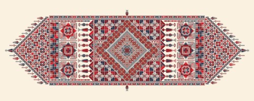 Tatreez, decorative Palestinian embroidery symbol