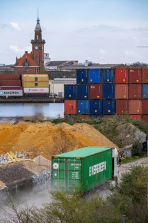 Port of Dortmund, Container Terminal Dortmund CTD, Trimodal Terminal, Transport by rail, road and