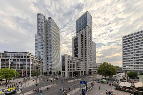 Zoofenster Berlin with the Upper West and Waldorf Astoria buildings. Berlin, Germany, Europe