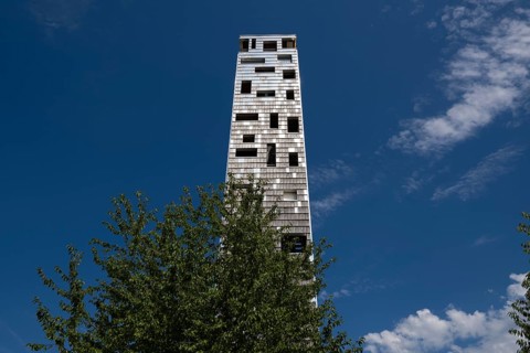 Himmelsstürmer observation tower, landmark, sky garden, Schwäbisch Gmünd, Baden-Württemberg,
