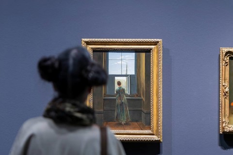 Anniversary exhibition on Caspar David Friedrich at the Albertinum. The painting Woman at the