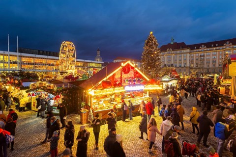 The Dresden Striezelmarkt is a Christmas market in Dresden. It has been held in Advent since 1434,