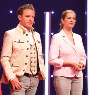 Singer Stefan Mross and TV presenter Maxi Biewer MDR TV show Back then it was 30.04.2015 Leipzig,