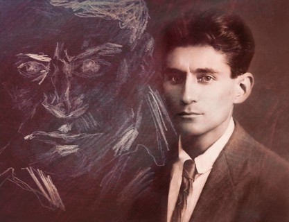 Portrait of Franz Kafka, 1883 – 1924, German-speaking Bohemian novelist, digitally edited according