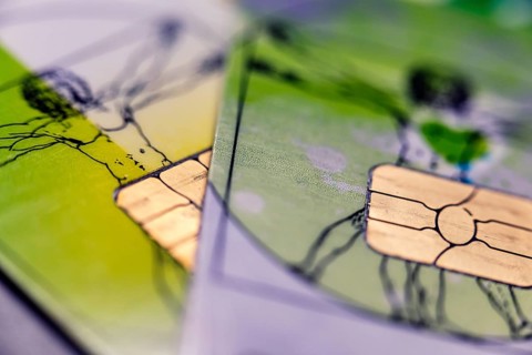 Electronic health card for health insurance policyholders, detail, Germany, Europe