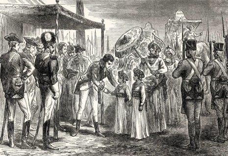 Reception of the hostages of Tipu Sahib, Surrender of Two Sons of Tippoo Sultan, 1792, Third