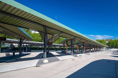 Central bus station ZOB, Messedamm, Westend, Charlottenburg, Berlin, Germany, Europe