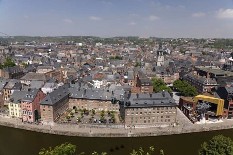Station Funiculaire Centre-Ville, gondola station in the city centre, Namur, Wallonia, Belgium,