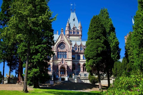Drachenburg, Drachenfels, Königswinter, Rhineland, North Rhine-Westphalia, Germany, Europe