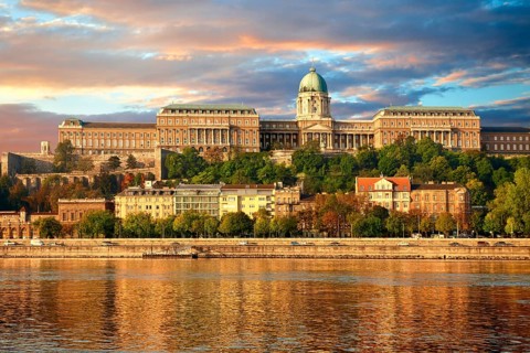 Buda Castle Hill with the Danube, Budapest, Hungary, Europe