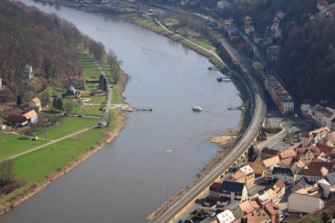 View of the Elbe near Bad Schandau