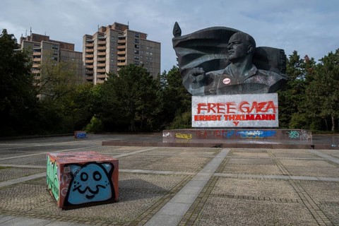 Germany, Berlin, 07.10.2024, Memorial Ernst Thälmann, Free Gaza, Europe