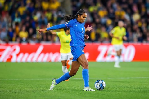 BRISBANE, AUSTRALIA, JULY 29: Wendie Renard of France as Brazil plays France at the FIFA Women's