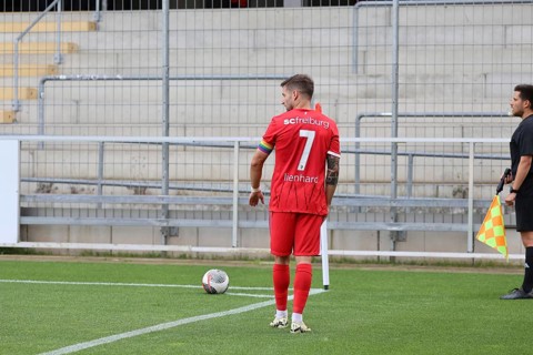 U23) at the corner kick during the match of the Football-RL SW 24-25: 1st Sptg: SC Freiburg II vs