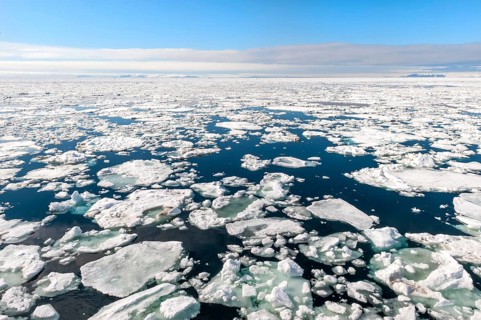 Pack Ice, Barents Sea, Spitsbergen, East Coast, Svalbard Archipelago, Norway, Europe