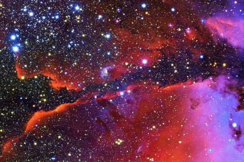 Nebula, cluster of stars in deep space. Science fiction art. Elements of this image furnished by