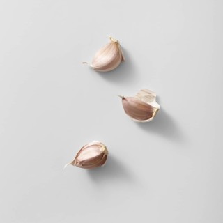 Top view three garlic cloves. Resolution and high quality beautiful photo