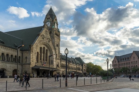 View of the Station in Metz Lorraine Moselle France