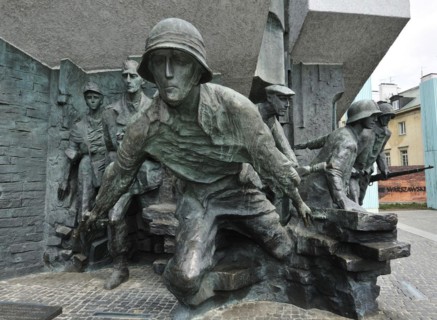 The monument over the heroes of the Warsaw Uprising, on the Krasinskich Square, still evokes mixed