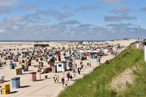 Lower Wandelbahn with beach, Borkum, East Frisian Island, East Frisia, Lower Saxony, Germany,