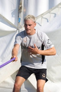 Florian Wirtz (Bayer 04 Leverkusen) during strength training at the Bayer 04 Leverkusen training