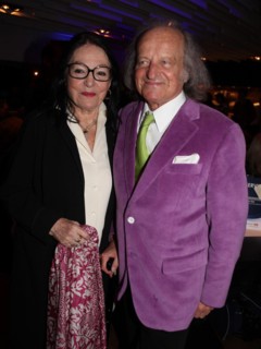 Singer Nana Mouskouri with man André Chapelle at the
