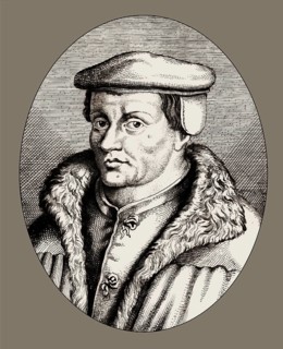 Thomas Müntzer, 1489 – 1525, German preacher and theologian, digitally edited after a print by