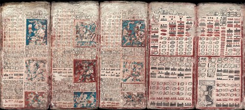 Codex Dresdensis, Mayan manuscript, 13th century, facsimile, digitally restored
