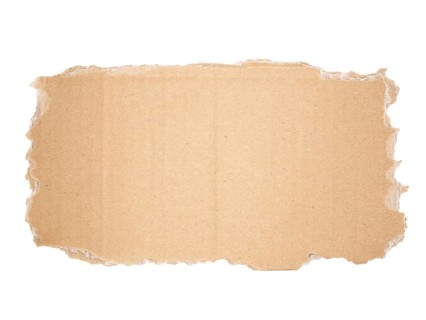 Frayed cardboard sign