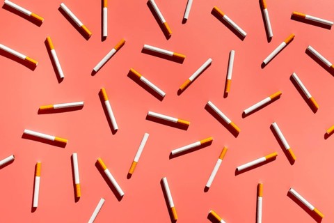 Top view cigarettes