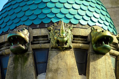 The art nouveau Elephant house at the Budapest Zoo & Botanical Garden (F?városi Állat- és