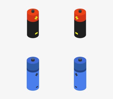 Battery icon illustrated in vector on white background