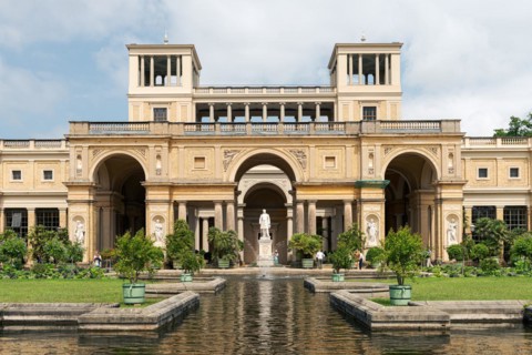 Orangerie building of the renaissance castle Sanssouci in Potsdam on sunny day in summer