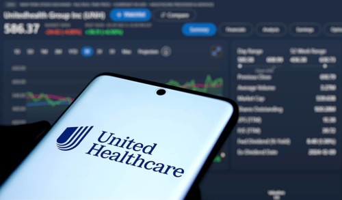 Dhaka, Bangladesh- 06 Dec 2024: UnitedHealthcare logo is displayed on smartphone. UnitedHealth