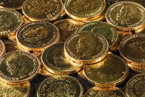Old Russian Gold Coins, Nicholas II tsar of Russia