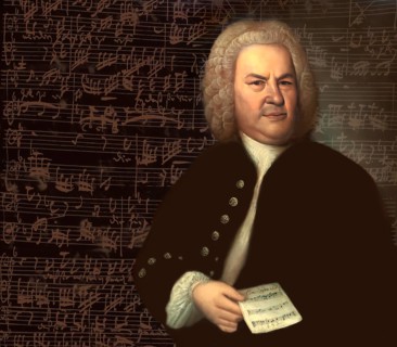 Johann Sebastian Bach, 1685, 1750, German composer, digital edited according to a painting by Elias