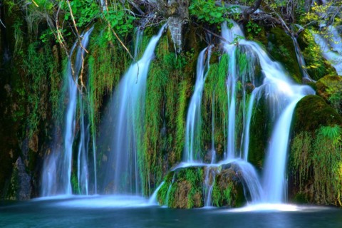 Europe, Croatia, Plitvice Lakes, waterfall, cascades, Plitvice, Croatia, Europe