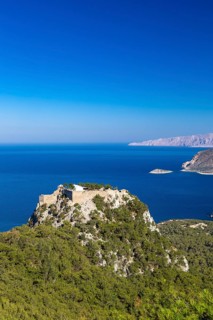 Monolithos castle ruins, Rhodes, Greece, Europe