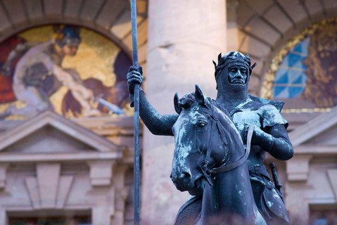 Duke of Bavaria Otto I, died in 1138, called the Rotkopf, Redhead because of his red hairs, bronce