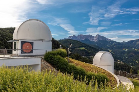 Observatory near Steinegg, South Tyrol in front of the Latemar
