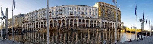 Alsterarkaden Hamburg Panorama